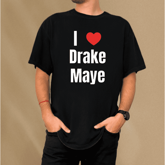 Letter Graphic Tees,"I Heart Drake Maye"Text Graphic Casual T Shirt,Short Sleeve Round Neck,Daily Tops,Size(S-5XL)