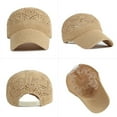 thumbnail image 4 of Knit Mesh Baseball Cap for Women Summer Yarn Trucker Hats Breathable Outdoor Hat, 4 of 10
