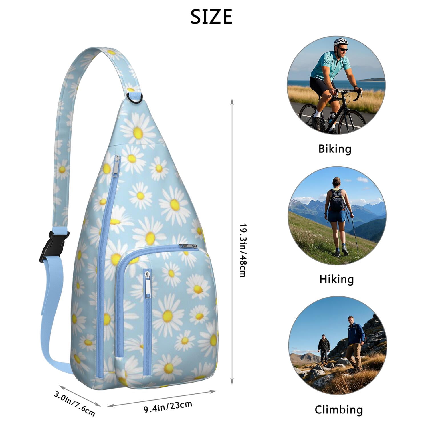 Tear - resistant Floral Sling Bag with Comfortable Strap for Women