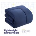 thumbnail image 5 of KITYDALK 7 Piece Comforter Set Bag Solid Color All Season Soft Down Alternative Blanket & Luxurious Microfiber Bed Sheets, Navy, Full, 5 of 6
