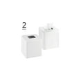 thumbnail image 2 of mDesign Modern Square Metal Paper Facial Tissue Box Cover Holder, 2 Pack - White, 2 of 7