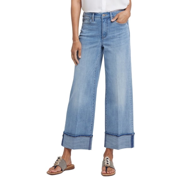 NYDJ womens Petite Teresa Madison River Wide Leg Jean, 00P, Blue