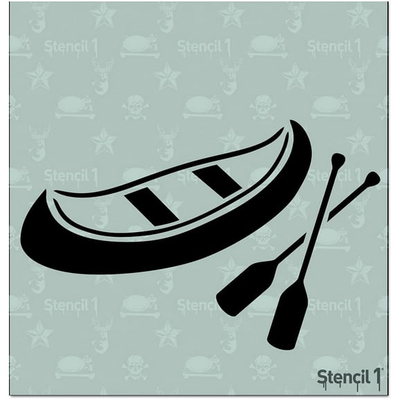 Canoe Stencil Art Craft - 5.75" x 6"