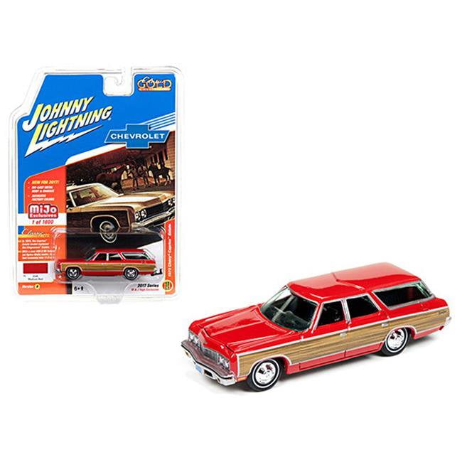 1973 Chevrolet Caprice Woody Wagon in Two Tone Green with Mastercraft Boat and Trailer - JLSP204-A