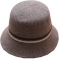 thumbnail image 2 of CoCopeaunts Women Bucket Hat Winter European American Fisherman Hat Warm Wool Felt Basin Cap Stripe Splicing Temperament Casual, 2 of 8