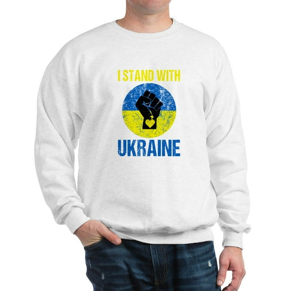 CafePress - Support Ukraine I Stand With Ukraine Sweatshirt - Crew Neck Sweatshirt