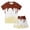 Brown, variant on Y-Sunset 2 Piece Ice Cream Baseball Shorts Sets Ice Cream Baseball Crewneck Short Sleeve Tee Shirts and Summer Drawstring Shorts 140&Red