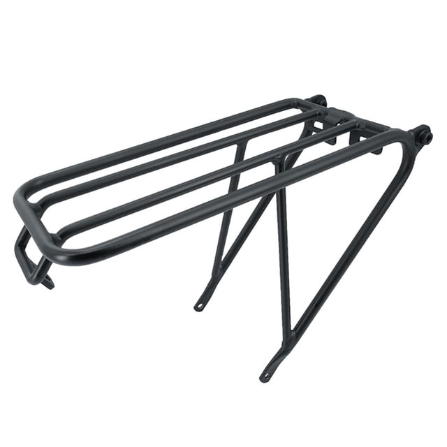 fastboy Mi.xim Foldable Bike Aluminum Alloy Rear Shelf Bikes Back Cargo Rack with Wheels Carrier Holder Outdoor Replacement for Brompton Black
