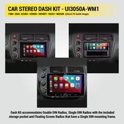 Scosche Double DIN or Single DIN Dash Kit Compatible w/ ‘80-04 Acuras and More UI3050A-WM1