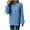 Blue, variant on Womens Waffles Knit Tops, Dressy Casual Button V-Neck Pullover Shirts, Long Sleeve Blouses Fall Basic Tunic Tee Gray XXL