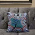 thumbnail image 4 of Amrita Sen Boho Mandala Plant Indoor/Outdoor Pillow with Removable Cover in Blue Red Yellow16x16, 4 of 4