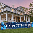 thumbnail image 5 of Colorful Theme Birthday Party Happy 75th Birthday Celebration Decoration Banner for Indoor Decoration Adult Party Family Gathering, 5 of 7