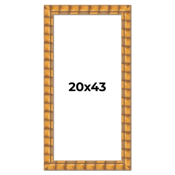 20x43 Frame Beige Real Wood Picture Frame Width 3 inches | Interior Frame Depth 0.5 inches |