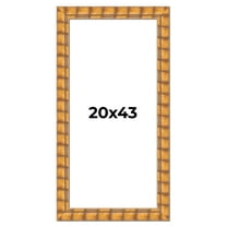 20x43 Frame Beige Real Wood Picture Frame Width 3 inches | Interior Frame Depth 0.5 inches |