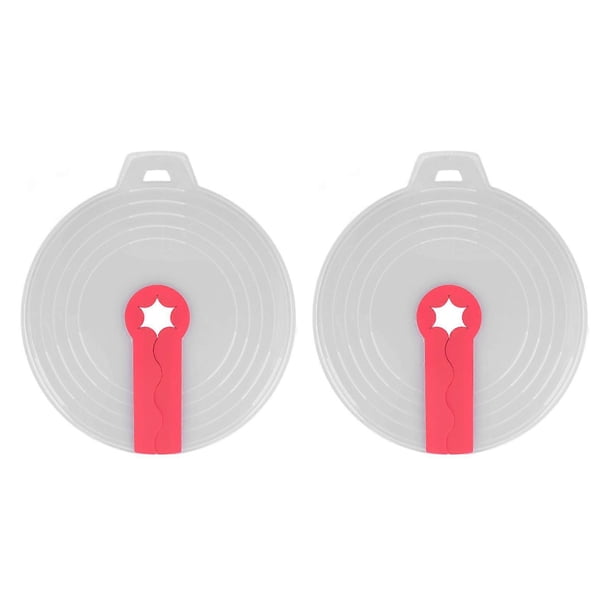 2 Pack Silicone Splash Cover for Mixing Bowl, Egg Whisk, Splash Guard for Mixing Eggs, Whipping Cream and Frothing Milk, Red