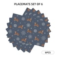 thumbnail image 2 of Placemats Set Of 4 / 6, Weaving Cute Squirrel Snowflake Placemats For Dining Table Indoor/Outdoors Heat Resistant Washable Placemats 18" X 12", 2 of 8