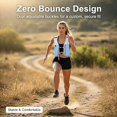 thumbnail image 3 of Running Hydration Vest,Lightweight Reflective Sports Vest with Water Bottle & Phone Pockets,Adjustable Chest Strap for Marathon, Hiking, Cycling, Men Women, 3 of 5