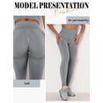 thumbnail image 6 of QAFOPEH Women High Waist Tummy Control Seamless Workout Solid Color Yoga Pants, 6 of 7