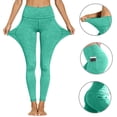thumbnail image 5 of Twczz Womens Leggings with Pockets- High Waist Workout Tummy Control Stretch Yoga Pants Mint Green Size 3XL, 5 of 9