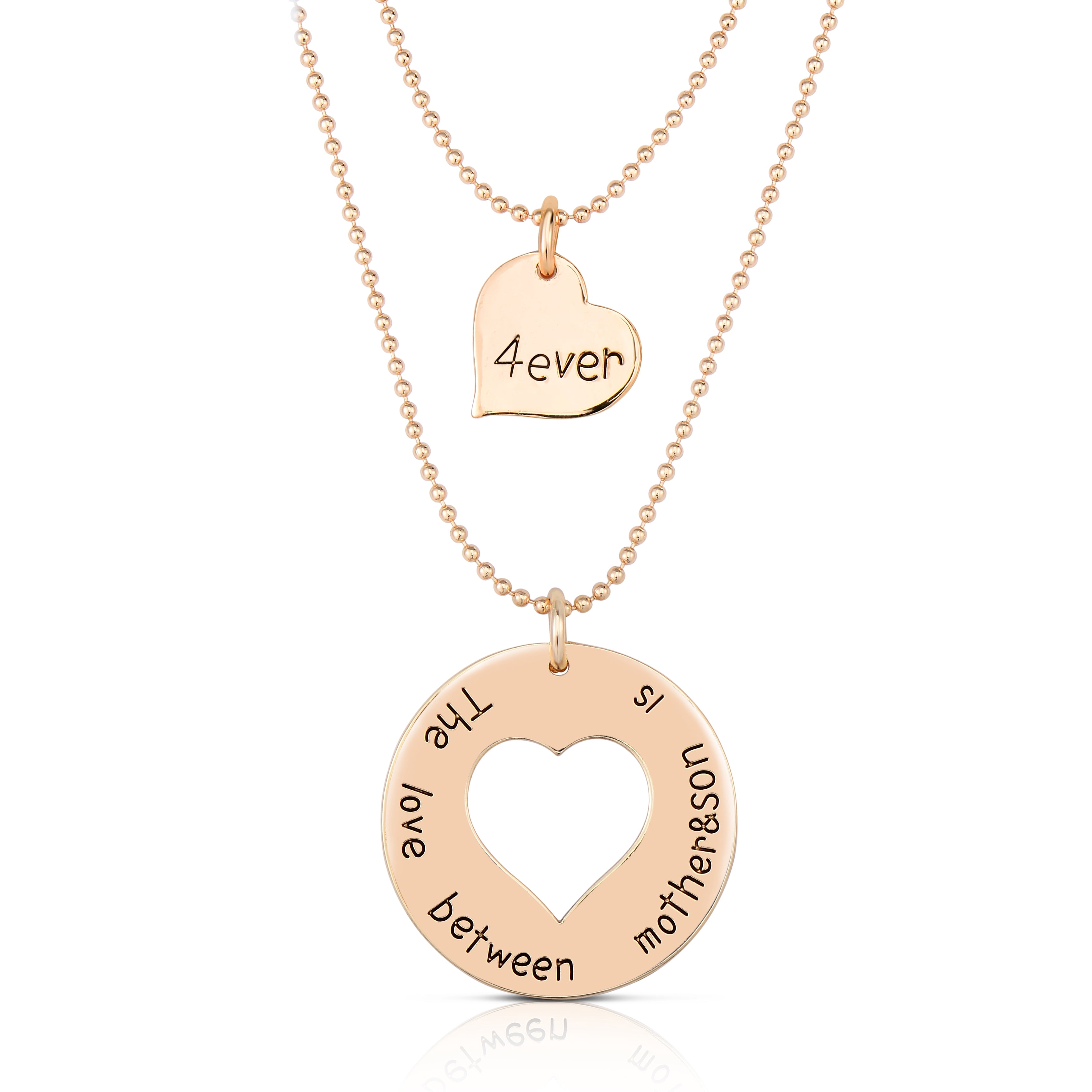 Gold Overlay Dual Mother Son Pendant 