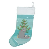 Norwegian Forest Cat Merry Christmas Christmas Stocking 13.5 in x 18 in