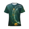 thumbnail image 4 of Qekee Jelly Fish Classic Fit T-Shirt Men's Shirt Men's Tight Short Sleeves for Exercise, Running, Mountaineering - Jelly Fish, 4 of 9