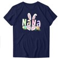 thumbnail image 3 of XWSHYW Hauts d'Hiver pour Femmes Mode pour Femmes Imprimé Manches Courtes Blouse Ample Drôle Col Rond T-Shirt Hauts Liquidation Offre, 3 of 3