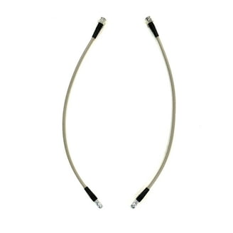 The Stop Shop Universal Braided Stainless Brake Hoses - 20 Inches Long, 10mm Banjo Holes, 3/8-24 Female End
