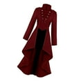 thumbnail image 2 of BELOVING Manteau Long Gothique Steampunk pour Femmes Queue Veste Cosplay Costume Rouge Tenue - m m, 2 of 6
