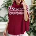 thumbnail image 4 of Suéter Gibobby de invierno de punto rojo navideño con cuello de otoño o invierno para mujer L, 4 of 5