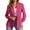 Hot Pink, variant on LYXSSBYX Blazers for Women Business Casual Women's Color Casual Long-Sleeved Cardigan Jacket Coat Outerwear
