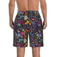 thumbnail image 3 of Kdxio Flowers And Birds Pattern Mens Casual Shorts - Drawstring Summer Beach Sports Shorts for Men, 3 of 9