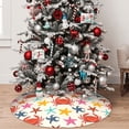 thumbnail image 5 of Sikiie Crabs And Seastars 30-48 inches {designName} Print Christmas Tree Skirt Snowman Xmas Tree Skirt with Edge Christmas Decorations for Holiday Party-48", 5 of 7