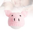 thumbnail image 2 of EeaseMX Accesorios de fotografía para recién nacidos Sombrero de ganchillo para bebés Gorro de cerdo adorable Gorro de punto para bebé (rosa), 2 of 7