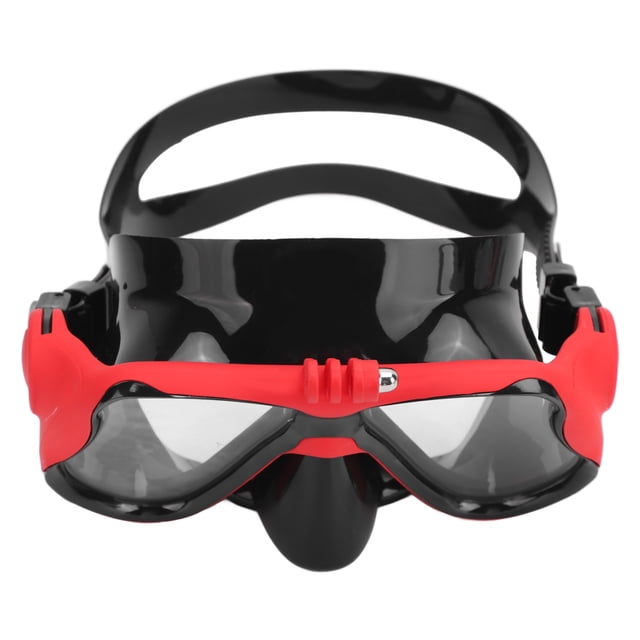 Lunettes de Natation avec Support, Verre Trempé Anti-Buée Transparent, Équipé pour Adultes Natation et Plongée, Étui de Rangement Inclus
