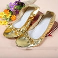 thumbnail image 2 of HYwys Leather Ballet Bellly Slippers Dance Shoes Split-Sole Gymnastics Yoga Shoes Kids Girls Women (golden,36 21.5cm), 2 of 7