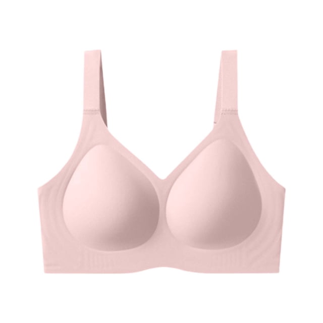 HNMKIU Wireless Bras for Women Seamless Shapewear Gel Bras For Large Bust Lift W Cup Design Underwire Support And