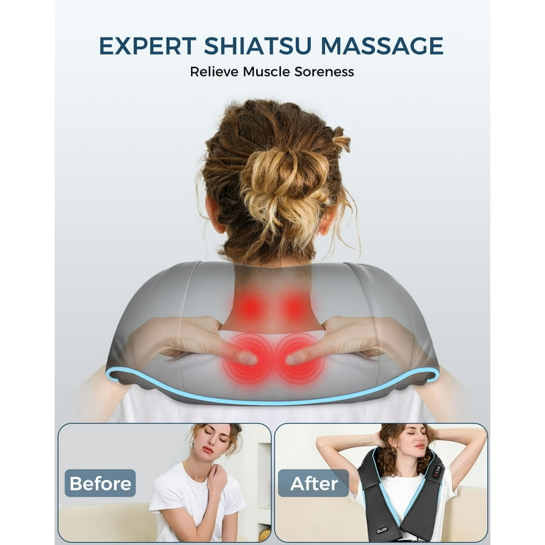 ALLJOY Back and Neck Massager with Heat - Shoulder Massager