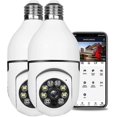 thumbnail image 1 of Paquete de 2 cámaras de seguridad inalámbricas para exteriores 1080p Wifi cámara de vigilancia doméstica con batería con detección de movimiento, audio bidireccional, visión noct, 1 of 5