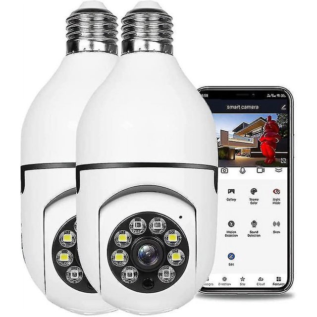 Paquete de 2 cámaras de seguridad inalámbricas para exteriores 1080p Wifi cámara de vigilancia doméstica con batería con detección de movimiento, audio bidireccional, visión noct