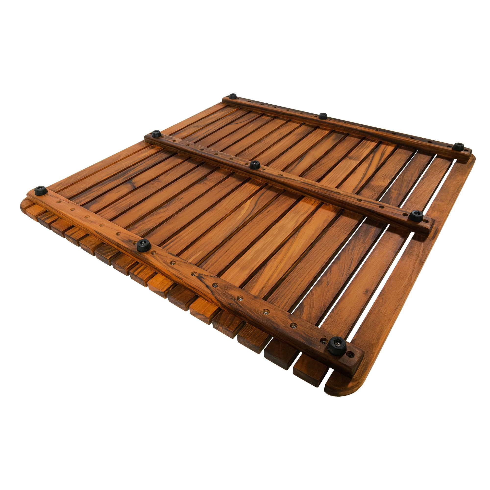 Nordic Teak 24" x 24" Oiled Shower and Bath Mat - Brown