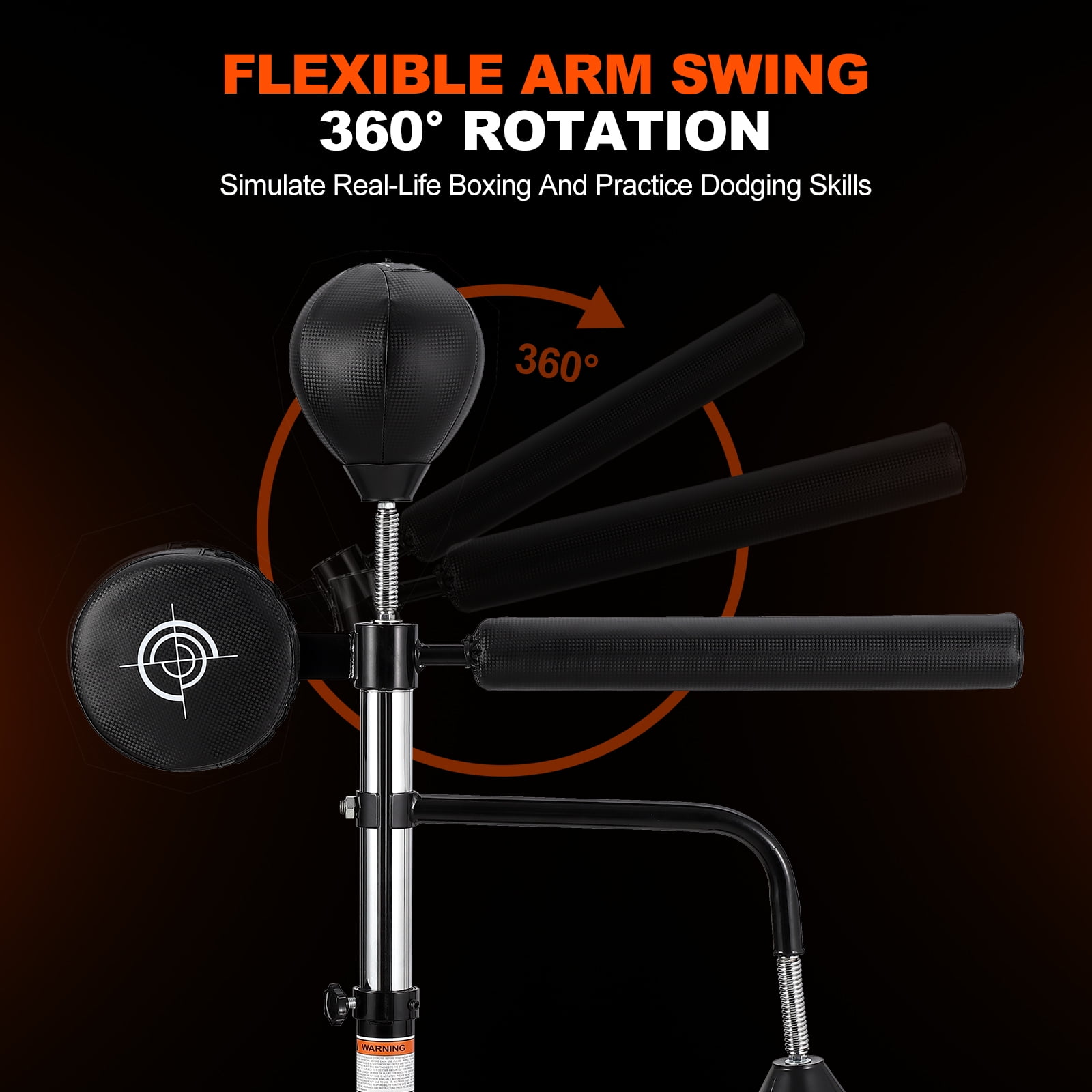 Yiwa Adults Teens Freestanding Punching Bag Set with Stand, 2 Speed Bag, 360° Relax Bar, Hitting Target
