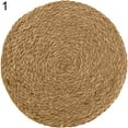 thumbnail image 1 of LYU Handmade Woven Dinner Mat Long-lasting Insulated Straw Table Mat Household Supplies, 1 of 8