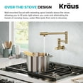 thumbnail image 5 of KRAUS® Bolden™ Wall Mount Pot Filler Kitchen Faucet with Retractable Arm in Spot-Free Brushed Brass, 5 of 14