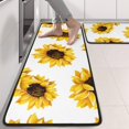 thumbnail image 2 of Kitchen Rugs Sets Of 2,White Big Sunflower Pattern Anti Fatigue Kitchen Mat Rugs Non Slip Washable,Decorative Kitchen Floor Mats for Kitchen,Sink,Laundry,17"x47"+17"x47", 2 of 5