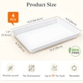 thumbnail image 2 of ACDANC Serving Tray for Party Supplies,Reusable Serving Platter for Catering,Snack,Fruit,Charcuterie,Appetizer,Plastic Food Trays,Hosting Essentials,Bpa Free,White,4 Pcs, 2 of 14