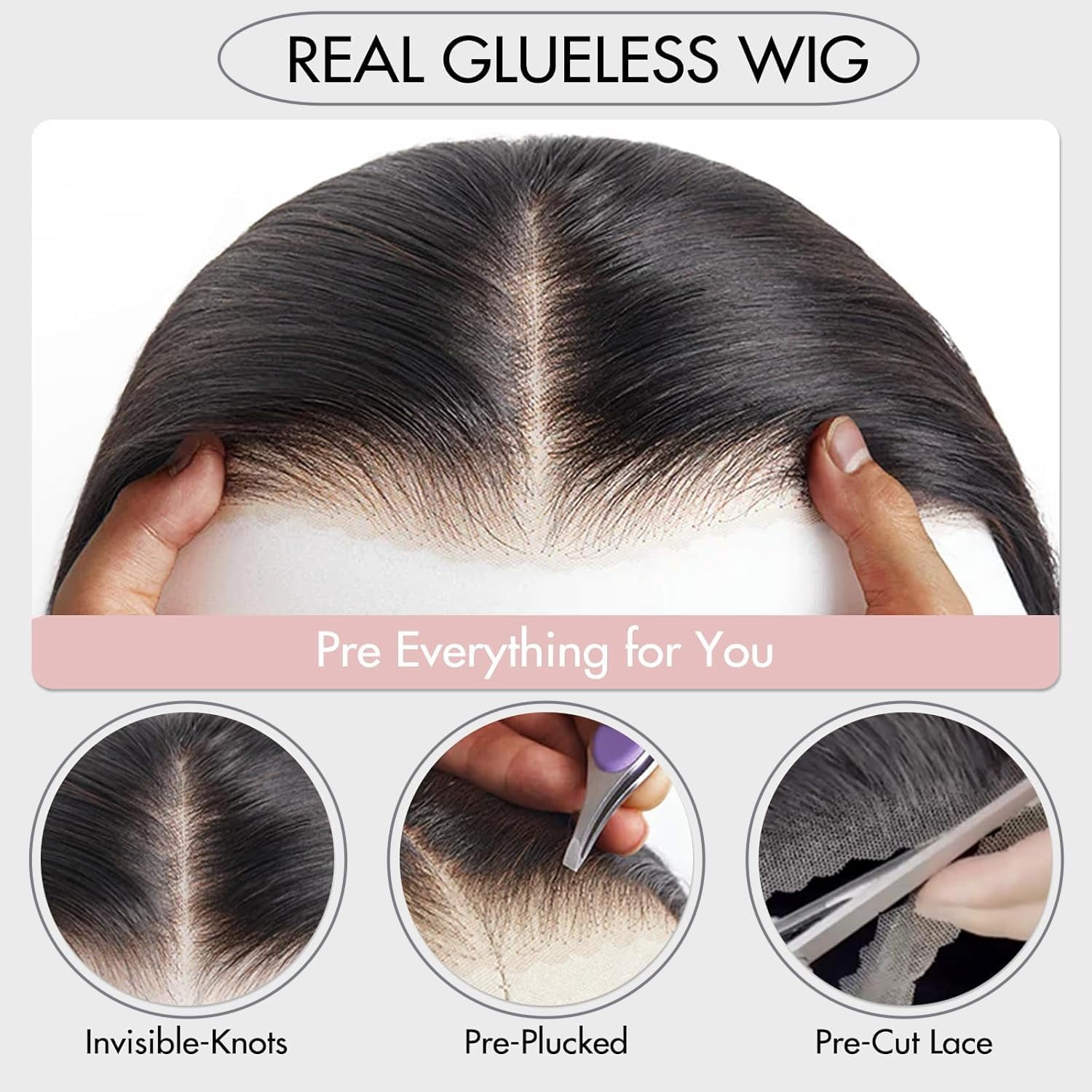 4x4 Lace Front Wigs Human Hair Straight Bob  Human Hair Wigs Natural Black Color Brazilian Virgin Real Human Hair Wigs Extensions