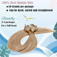 thumbnail image 2 of MY-LADY 50S 1G Remy Micro Beads Hair Extensions Human Hair Thick Invisible Nano Beads Micro Link Hairpiece 22inch #27 Dark Blonde, 2 of 8