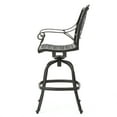 thumbnail image 3 of Calandra Outdoor 3 Piece 37 Inch Cast Aluminum Bar Set, Bronze, 3 of 6