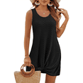thumbnail image 2 of Women Beach Fashion Twisted Dress Black S, 2 of 8
